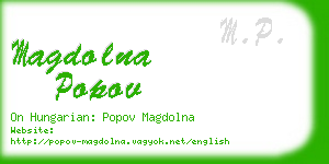 magdolna popov business card